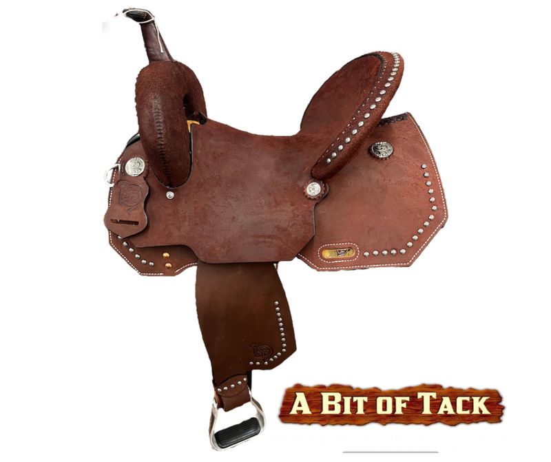 14.5&quot; CIRCLE Y REDWOOD BARREL SADDLE WIDE