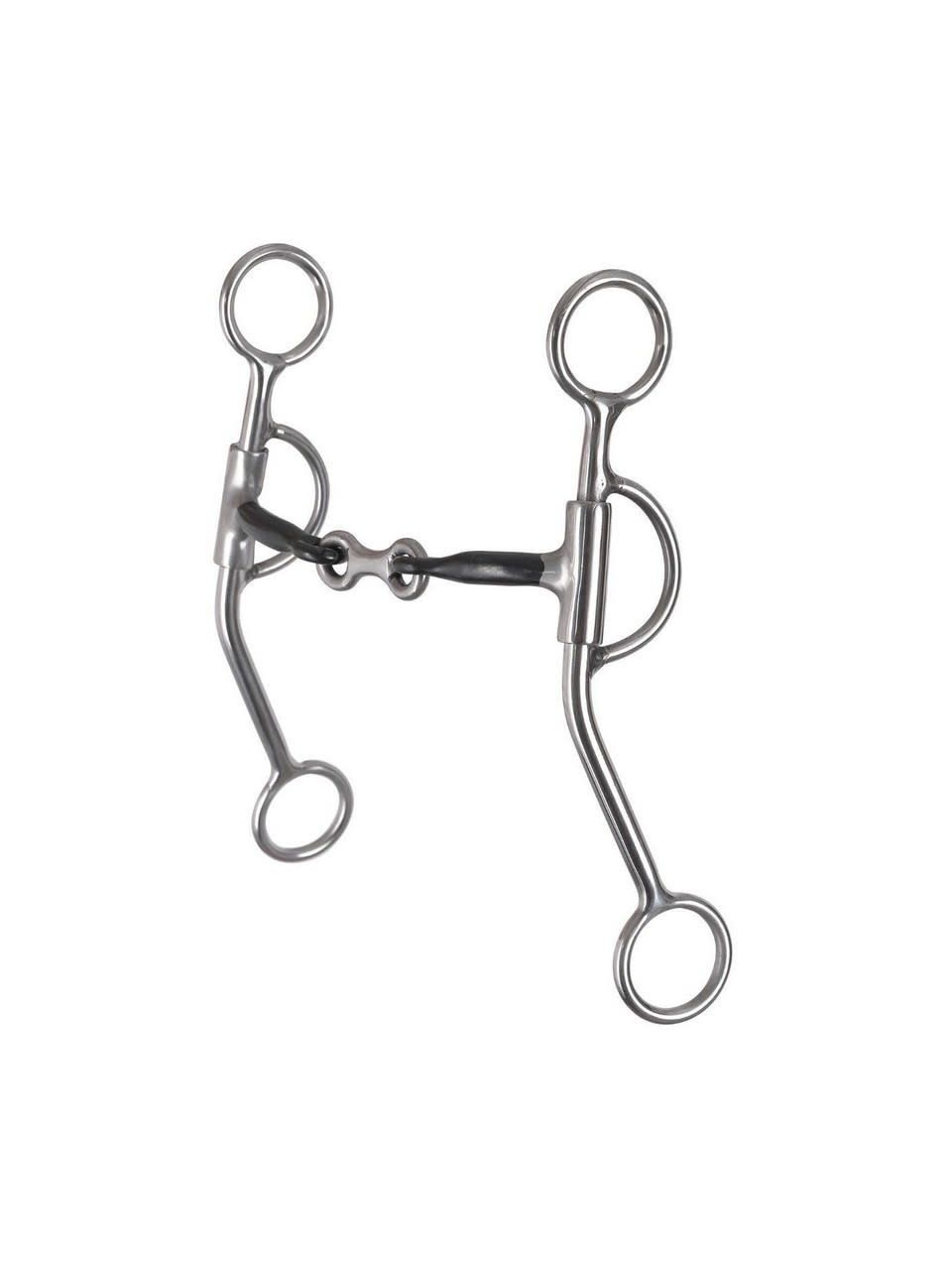 DIAMOND R LONG SHANK 3 PIECE DOG BONE SWEET IRON CURB BIT