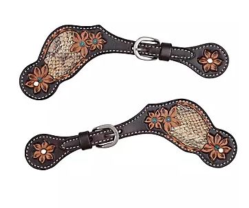 CIRCLE Y PYTHON PASS LADIES SPUR STRAPS