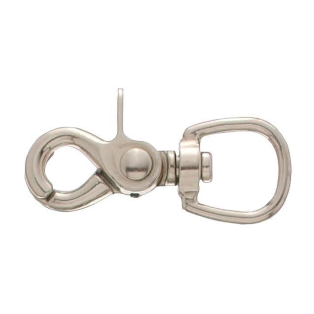 OVAL EYE SWIVEL SCISSOR SNAP 5/8&quot; NICKEL PLATED