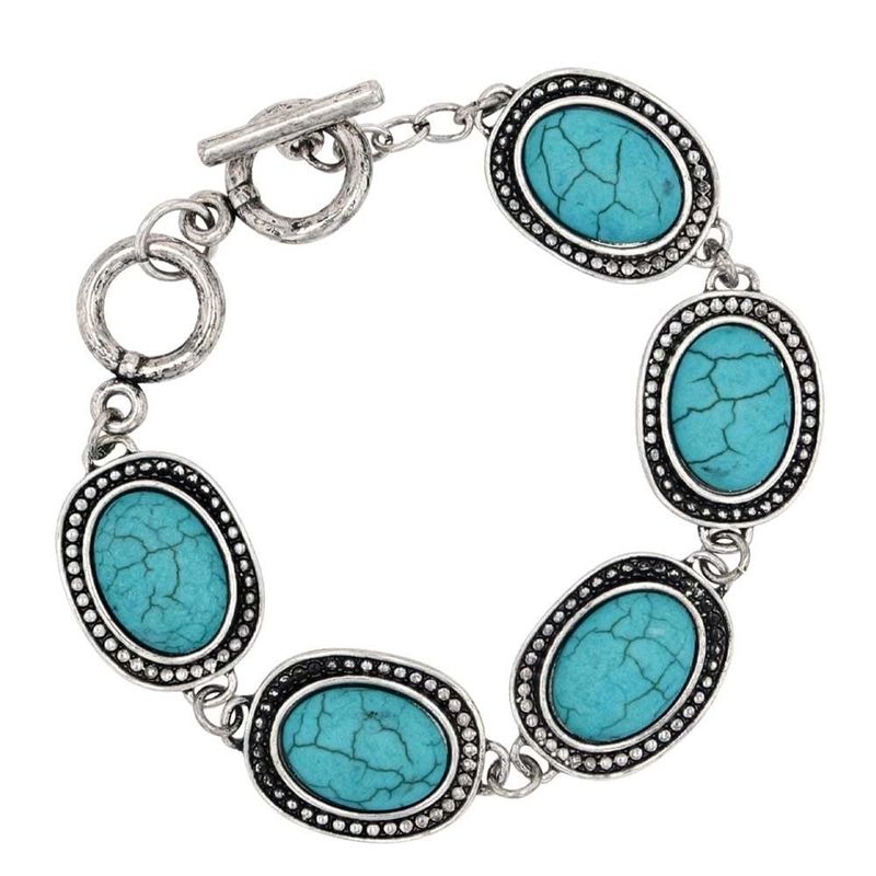 MONTANA SILVERSMITHS POOLS OF TURQUOISE ATTITUDE BRACELET