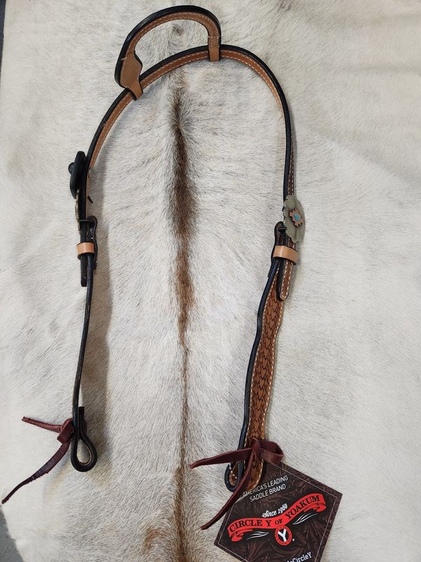 CIRCLE Y ONE EAR 5/8&quot; SHAPED BROW BAND HEADSTALL