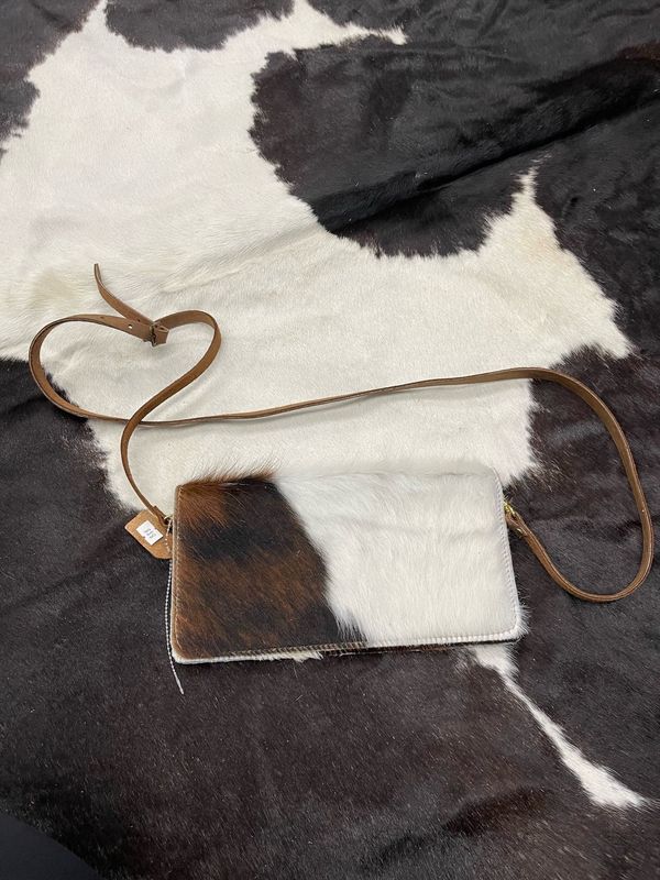 COWHIDE FUR CROSSBODY PURSE