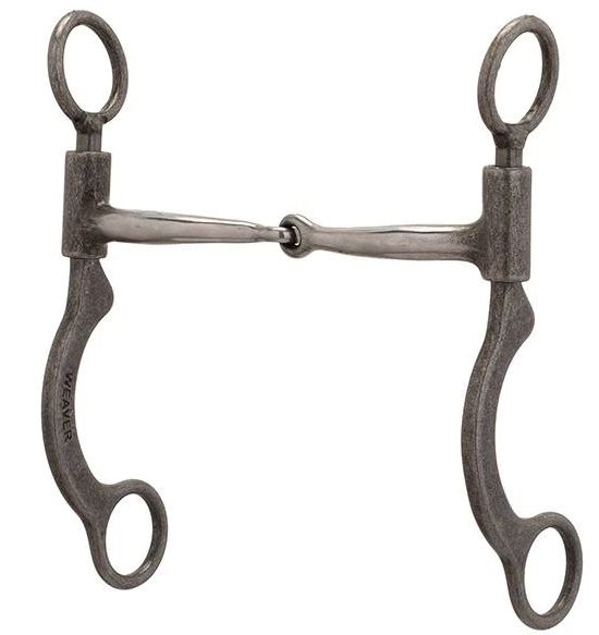 WEAVER PRO SERIES SHORT 6-1/2&quot; CHEEK HORSE BIT, BUFFED BLACK
