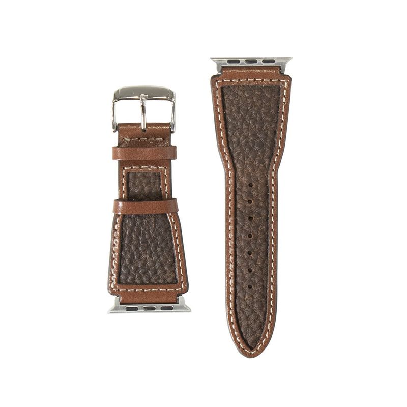 NOCONA WESTERN iWATCH BAND INLAY BUCKLE LEATHER BROWN