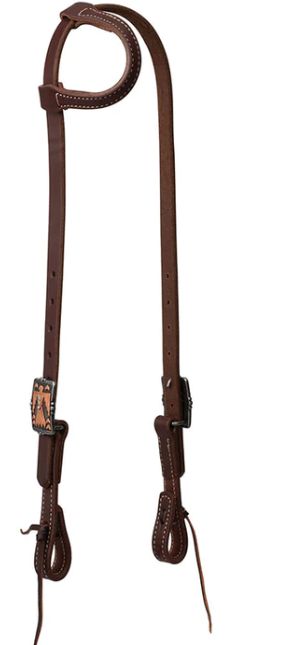 WEAVER WORKING TACK SLIDING EAR W/THUNDERBIRD BUCKLE HEADSTALL