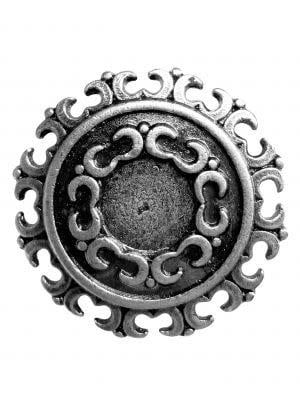 SILVER ANTIQUED CONCHO