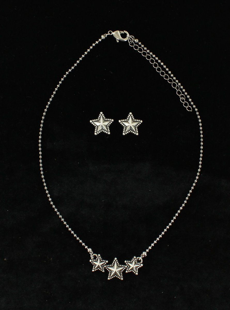 BLAZIN ROXX WOMEN&#39;S TRIPLE STARS JEWELRY SET