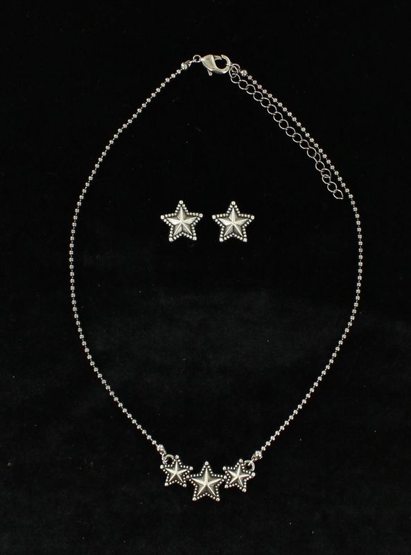 BLAZIN ROXX WOMEN&#39;S TRIPLE STARS JEWELRY SET