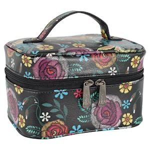 JUSTIN MINI TRAIN CASE CUSTOM FLORAL PRINT