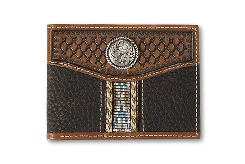 ARIAT BIFOLD SOUTHWESTERN BROWN WALLET