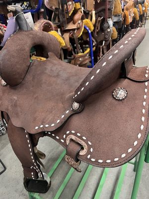 14.5" Circle Y Josey Go Round Barrel Saddle Wide Fit