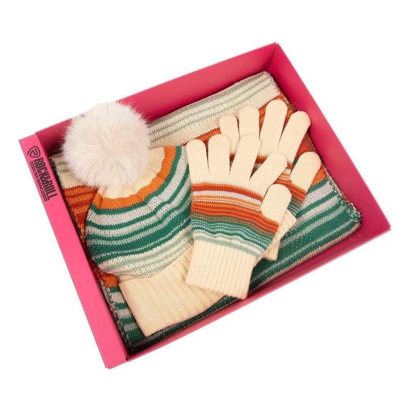 ROCK &amp; ROLL MULTI-STRIPE SCARF GIFT SET