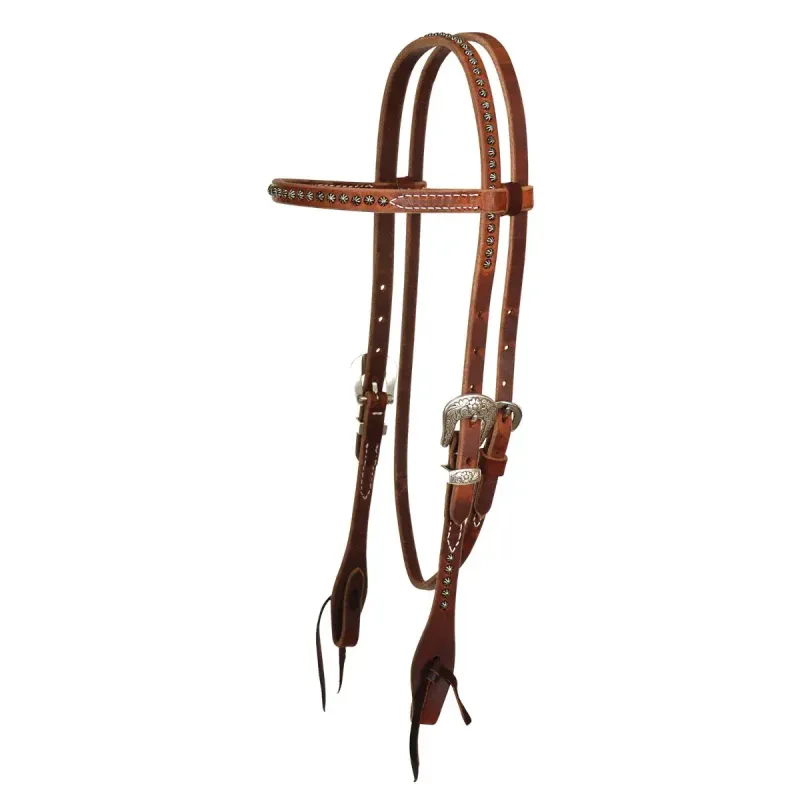 CIRCLE Y ROSEWOOD SPOT BROWBAND HEADSTALL