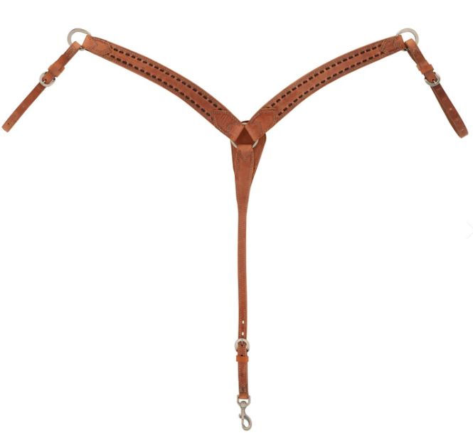 WEAVER BUCKSTITCH BREAST COLLAR, HERMANN OAK® RUSSET