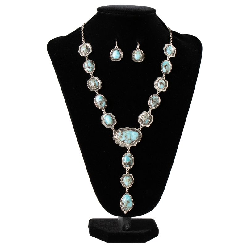 TURQUOISE STONES JEWELRY SET
