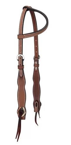 CIRCLE Y OAKWOOD HEAVY OIL SINGLE EAR ROUGHOUT HEADSTALL