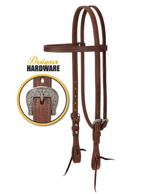 SYNERGY® HARNESS LEATHER HEADSTALL WITH DESIGNER HARDWARE