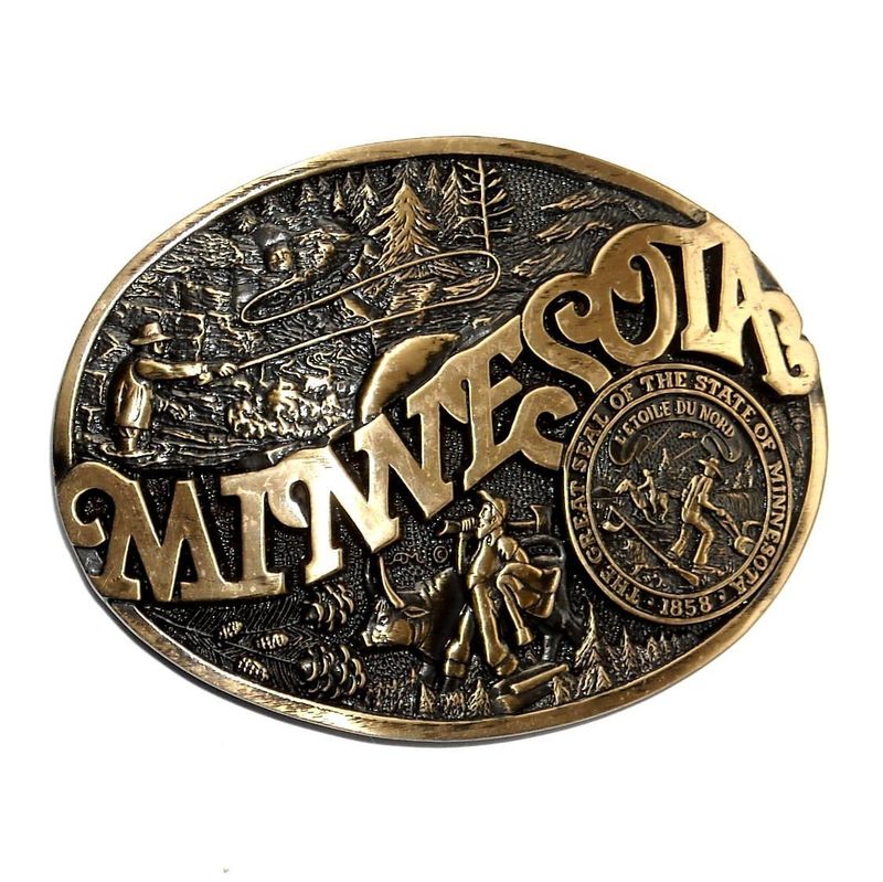 ATTITUDE BUCKLES MINNESOTA BRASS BUCKLE