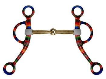 SHOWMAN SERAPE PRINT COPPER ARGENTINE SNAFFLE BIT