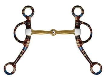 SHOWMAN SOUTHWEST PRINT COPPER ARGENTINE SNAFFLE BIT