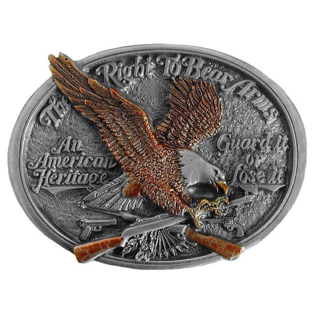THE RIGHT TO BEAR ARMS BELT BUCKLE