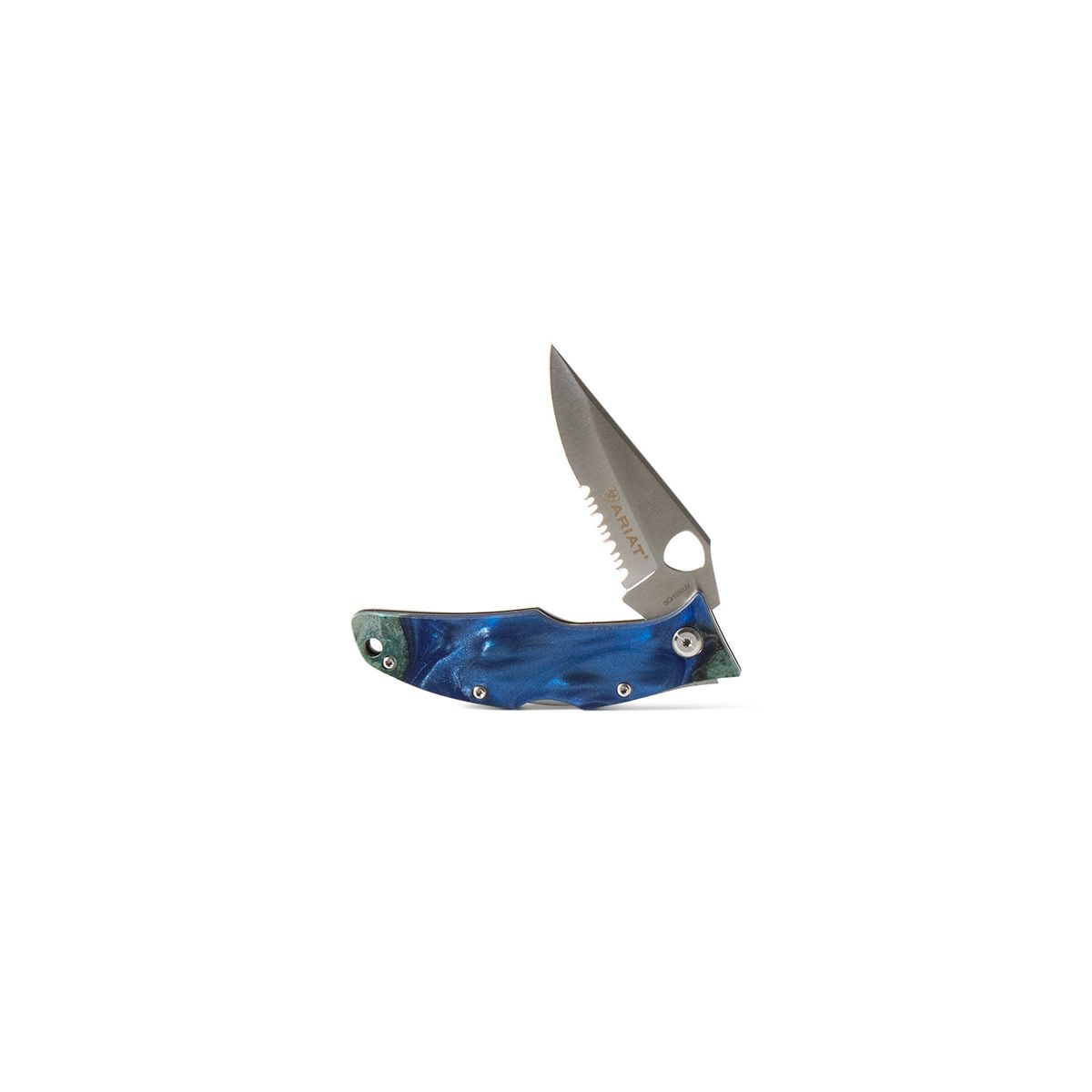 ARIAT 2 1/2&quot; HYBRID BLUE MARBLE KNIFE