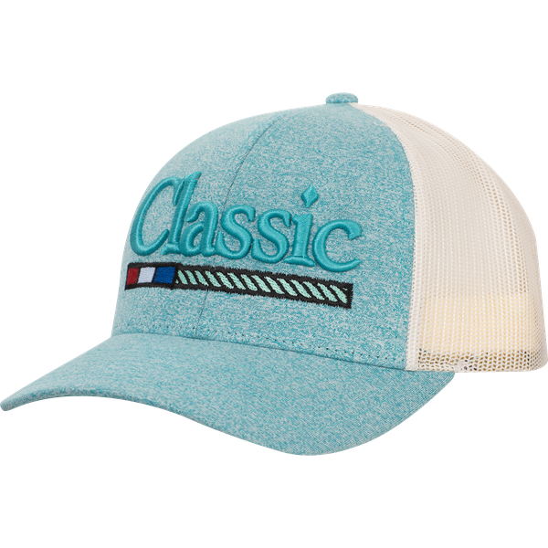 CLASSIC EQUINE MID-PROFILE TRUCKER SNAPBACK TEAL CAP