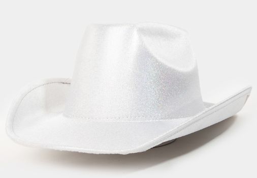 IRIDESCENT GLITTER COWBOY HAT