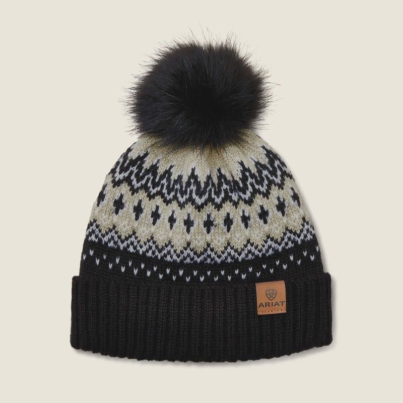 ARIAT HANSFORD BEANIE- BLACK &amp; WHITE