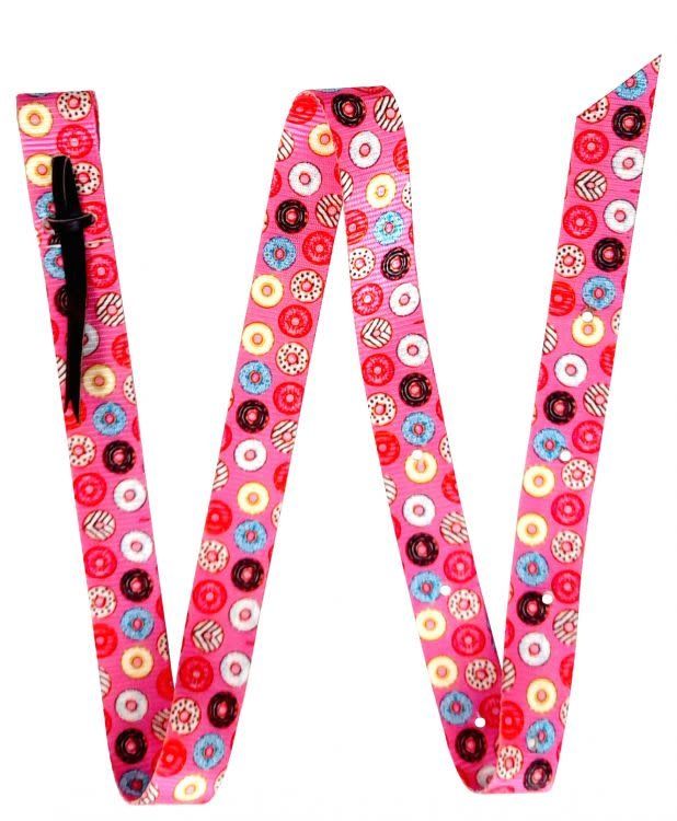 SHOWMAN PONY DOUGHNUT PRINT NYLON TIE STRAP