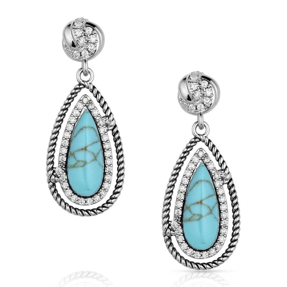 MONTANA SILVERSMITHS TIED &amp; TRUE TURQUOISE EARRINGS
