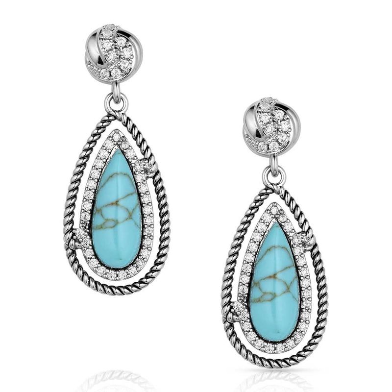 MONTANA SILVERSMITHS TIED &amp; TRUE TURQUOISE EARRINGS