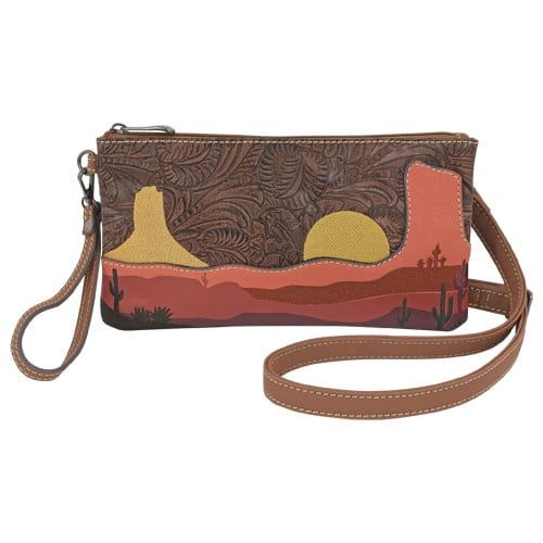 JUSTIN LADIES WALLET CROSSBODY DESERT