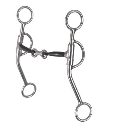 DIAMOND R 3-PIECE DOGBONE LONG SHANK CURB BIT