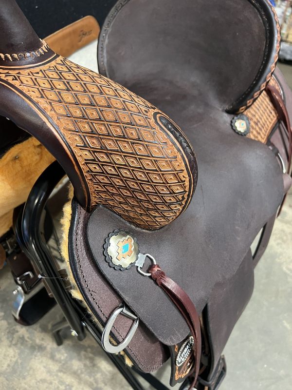14.5" Circle Y Josey Cash Money Barrel Saddle