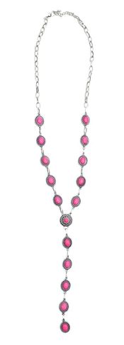 WEST &amp; CO. PINK CONCHO LARIAT NECKLACE