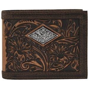 JUSTIN SLIM BIFOLD WALLET CLASSIC TOOLING W/CONCHO