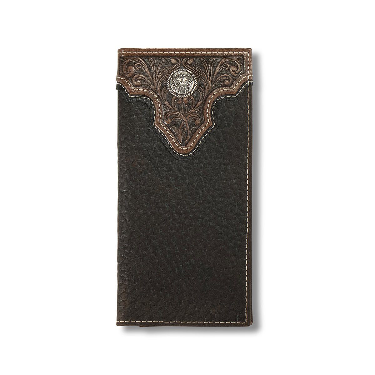 A3510202 ARIAT BROWN TOOLED RODEO WALLET