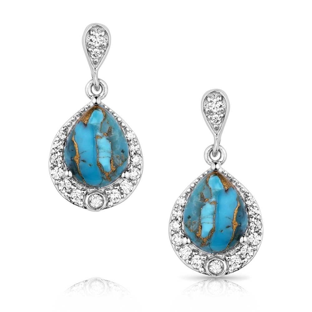MONTANA SILVERSMITHS BLUE RIVERS TURQUOISE EARRINGS