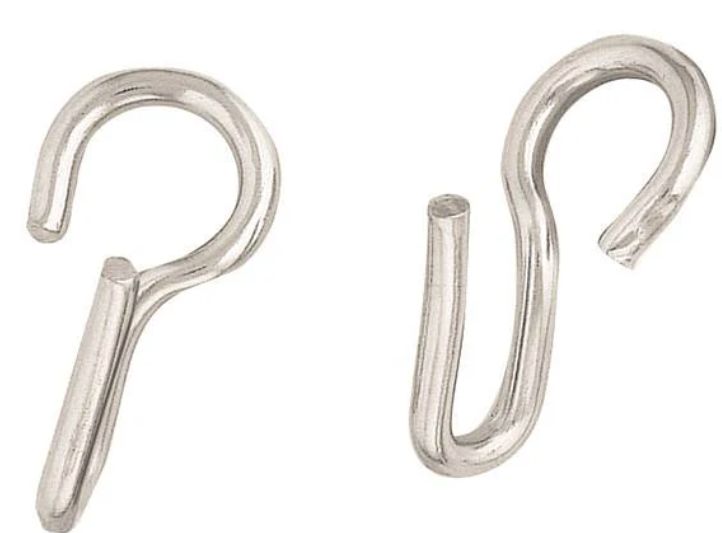 HEAVY DUTY ENGLISH CURB CHAIN HOOK, STAINLESS STEEL
