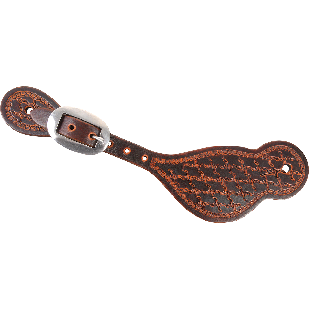 MARTIN SADDLERY ANTIQUE AND TOOLED SPUR STRAPS
