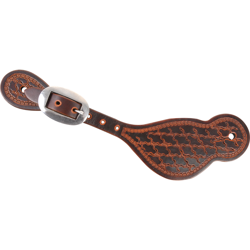 MARTIN SADDLERY ANTIQUE AND TOOLED SPUR STRAPS