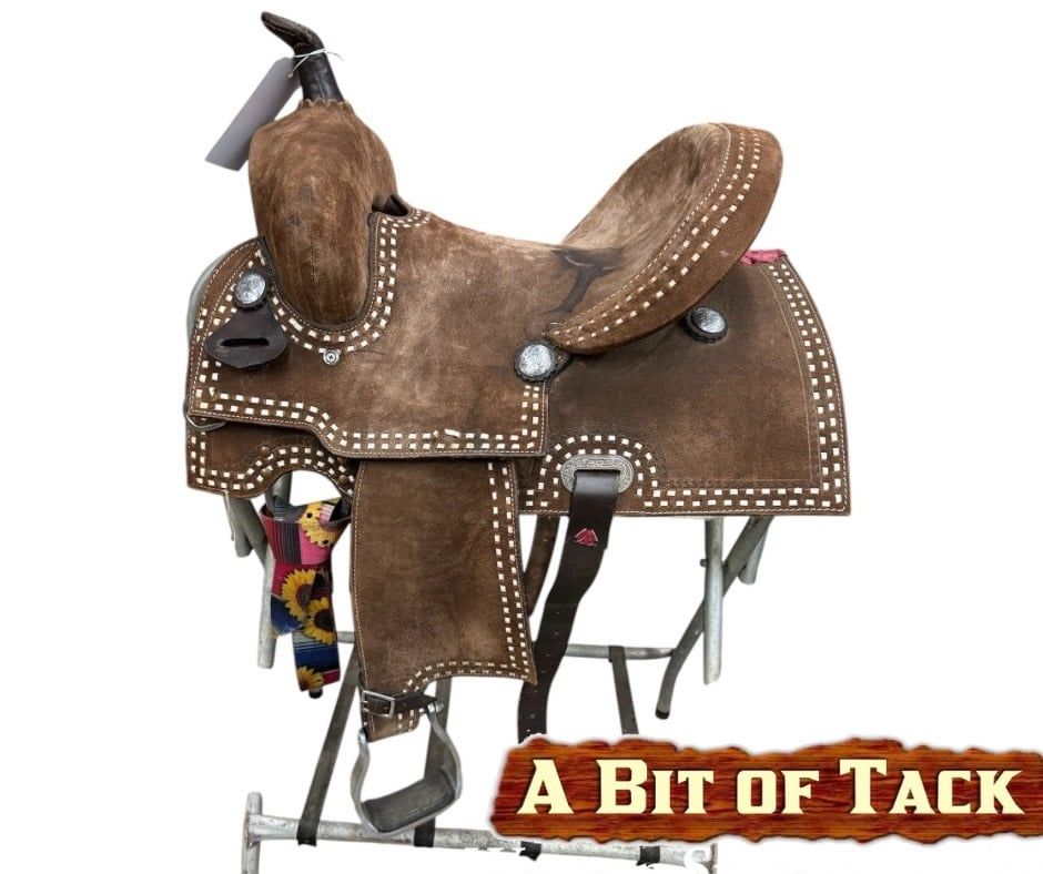 13&quot; Used barrel saddle - chocolate w/white