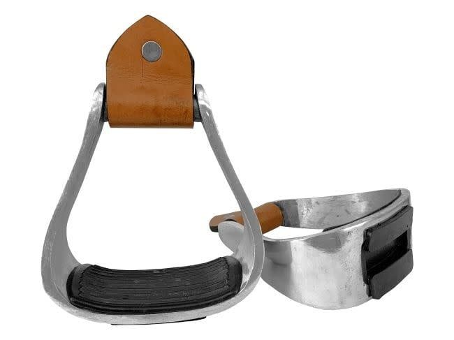 PONY/YOUTH ALUMINUM STIRRUPS WITH RUBBER TREAD