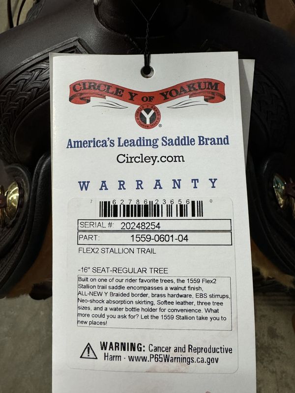 16" Circle Y Flex2 Stallion Trail Saddle - Regular Fit