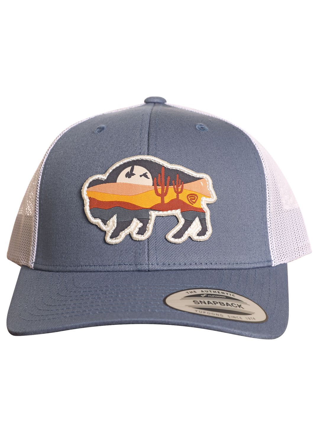 ROCK &amp; ROLL BUFFALO AZTEC LIGHT NAVY TRUCKER CAP