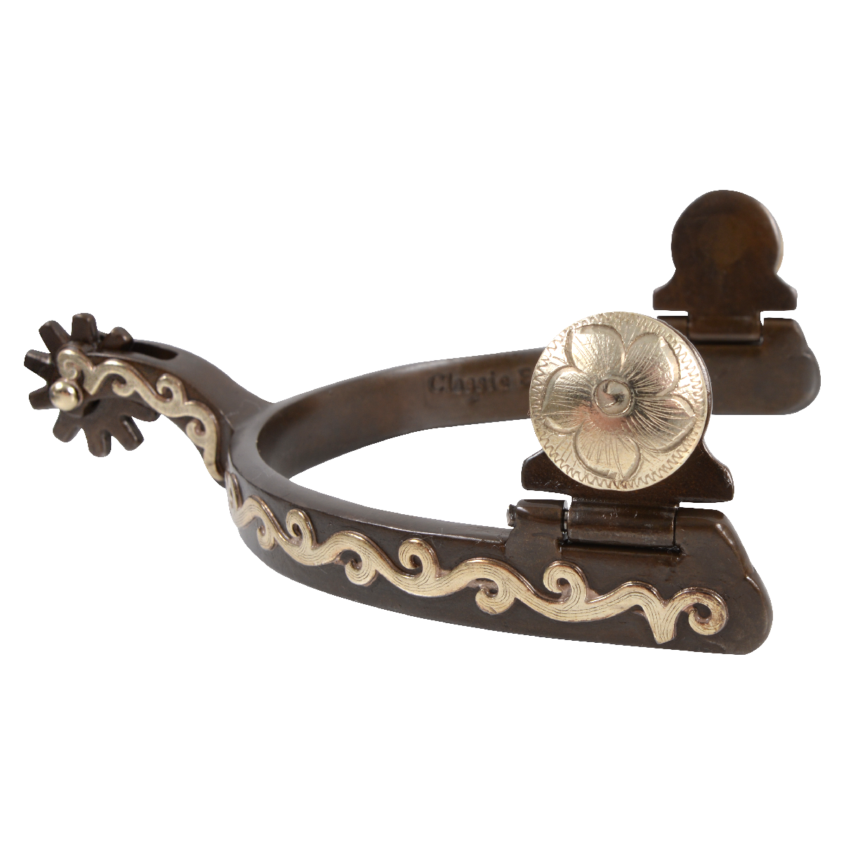 CLASSIC EQUINE FLOWER SCROLL SPURS