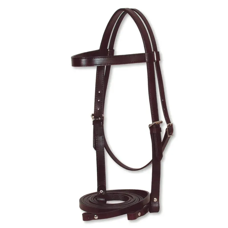 CIRCLE Y CLASSIC DRAFT BROWBAND HEADSTALL AND REINS