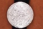 AUSTIN ACCENT SCARF SLIDE- LARGE ROUND SILVER
